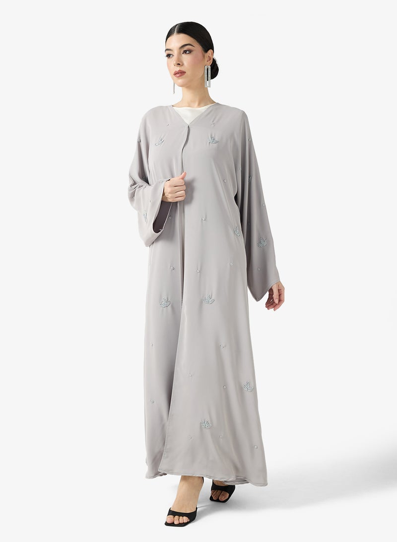 hayas closet Embellished Abaya With Sheila - Image 5